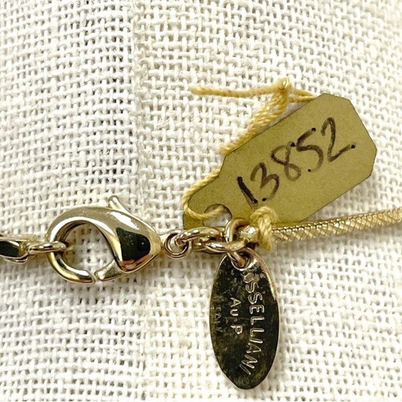 Iosselliani Italian Gold Tone Necklace Avant-garde Drop - Picture 5 of 7